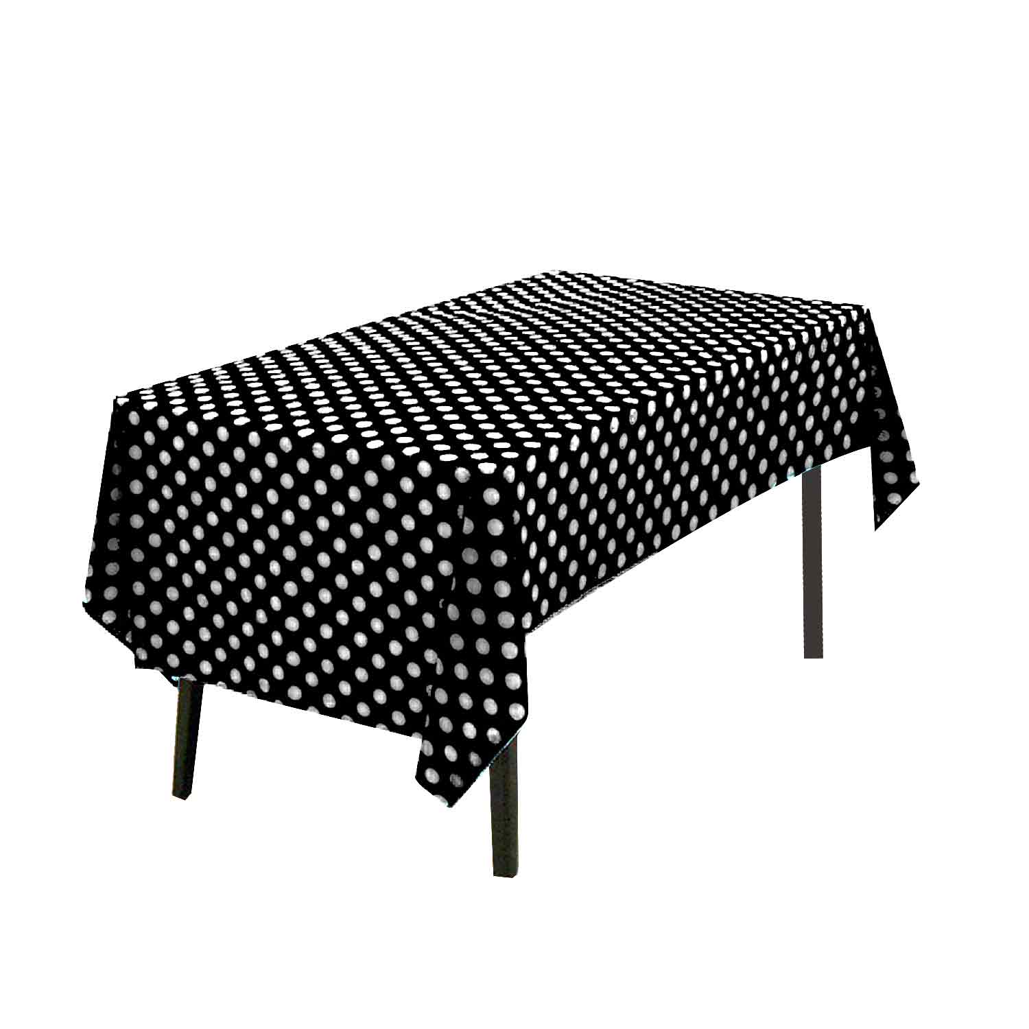 Wholesale Black & white round dot plastic tablecloth Manufacturer