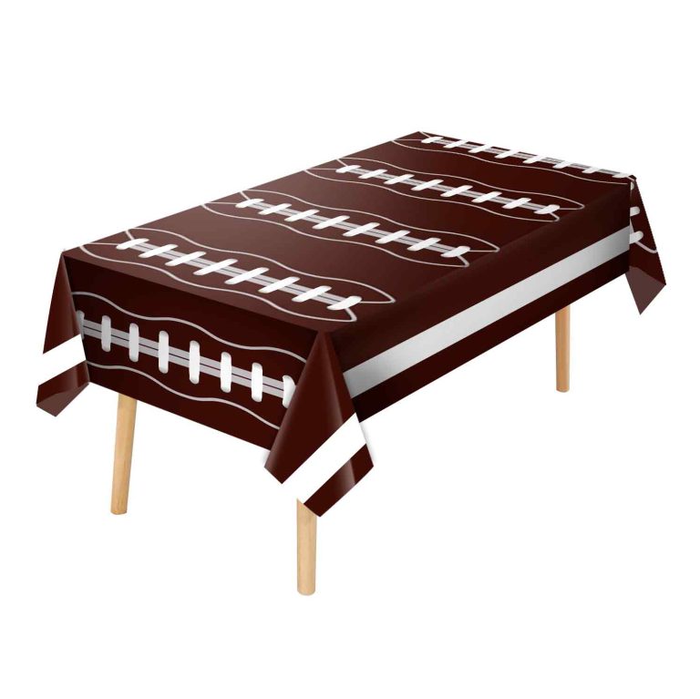 Brown rugby plastic tablecloth