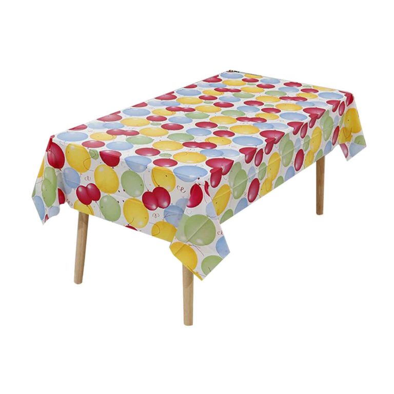 Colorful balloon plastic tablecloth