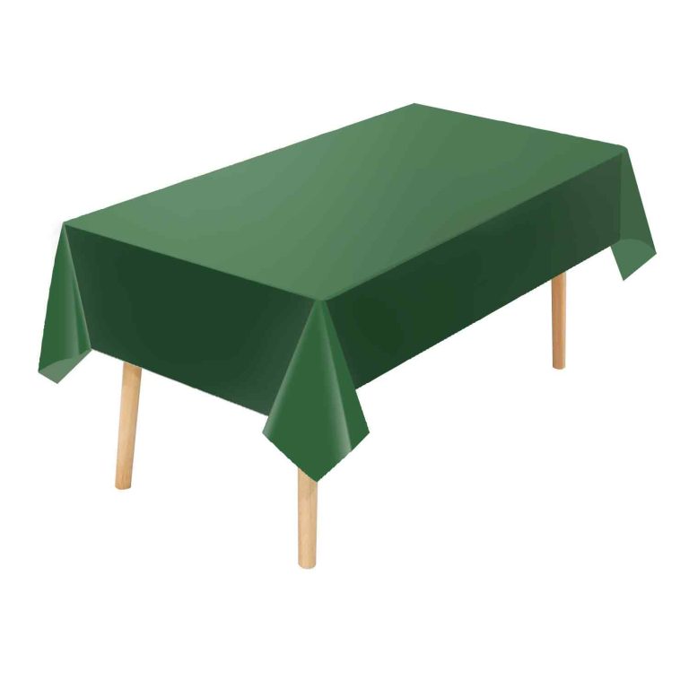 Dark green plastic tablecloth