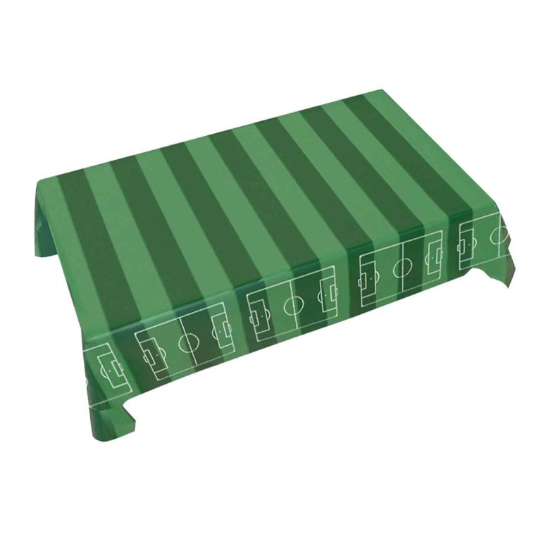 Green football field plastic tablecloth