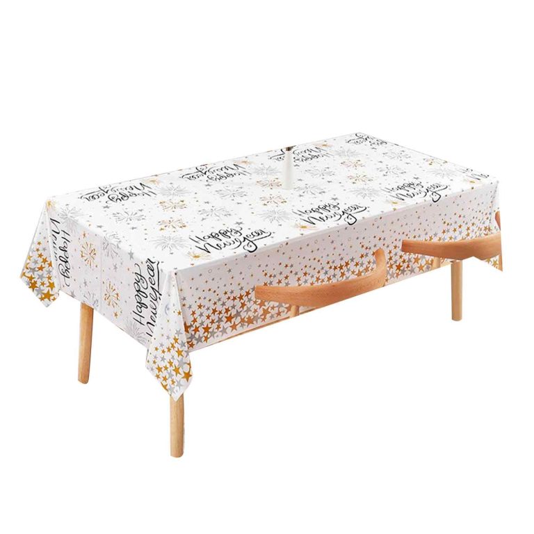 Happy New Year plastic tablecloth