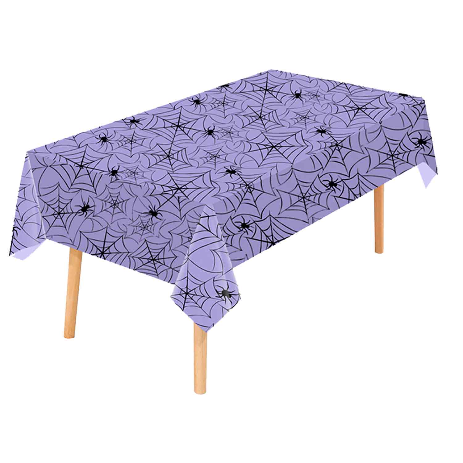 Wholesale Purple spider patterned plastic tablecloth Manufacturer