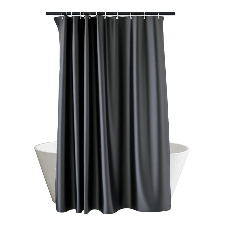 Black Plastic Shower Curtain