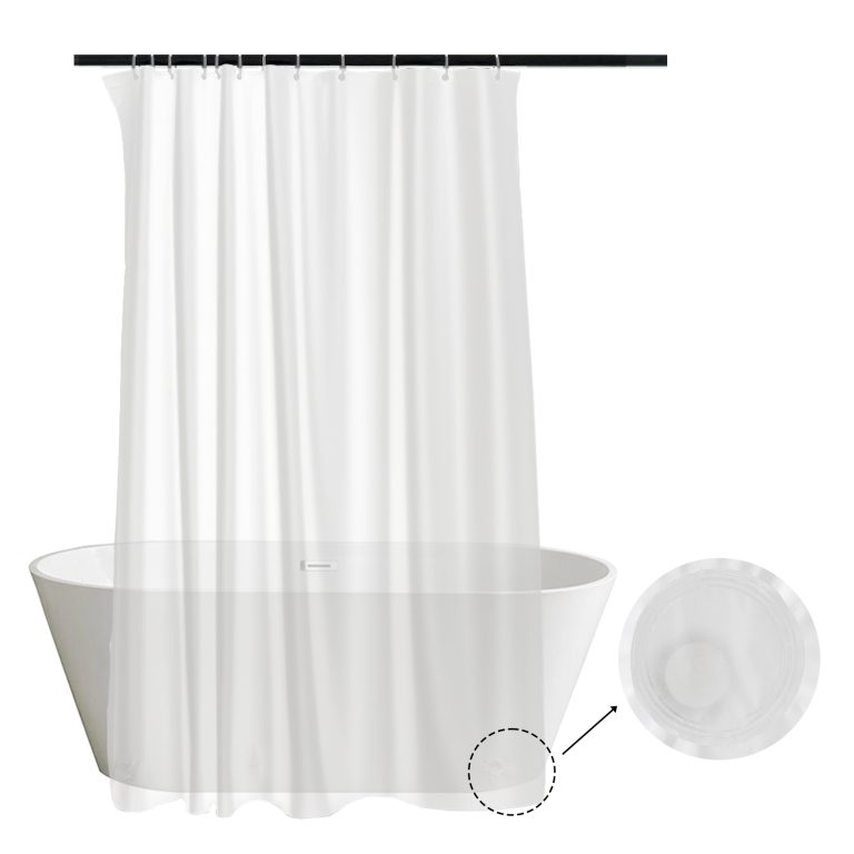 Clear Plastic Shower Curtain with 3 Magnets