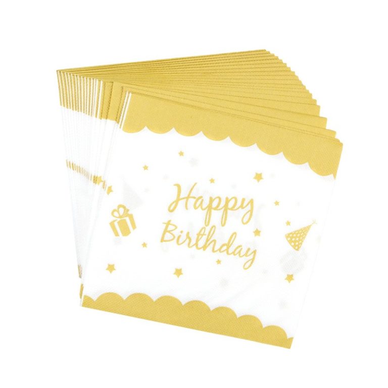 Scalloped Happy Birthday Napkins