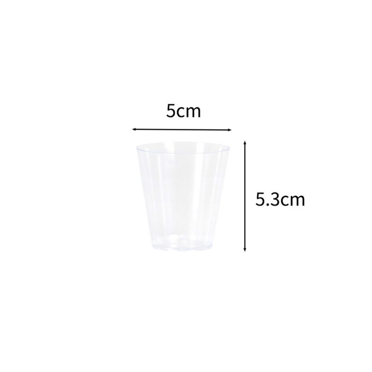 2 oz Clear Plastic Shot Glasses