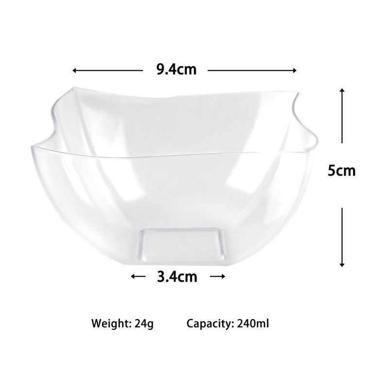 8 oz Clear Plastic Serving Bowls