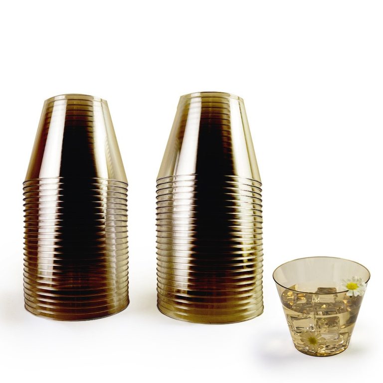 9 oz Brown Clear Plastic Cups Plastic Disposable Cups