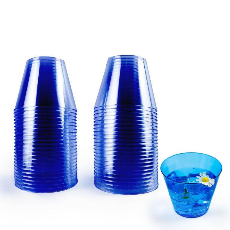 9 oz Royal Blue Clear Plastic Cups Plastic Disposable Cups