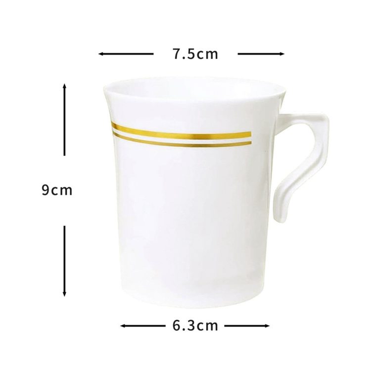 Disposable White Plastic 9 oz