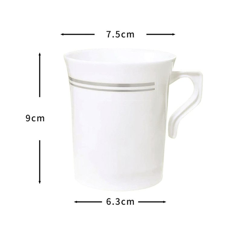 Disposable White Plastic 9 oz