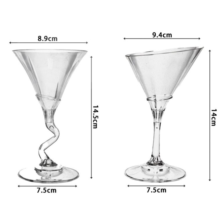 10 oz Plastic Martini Glasses