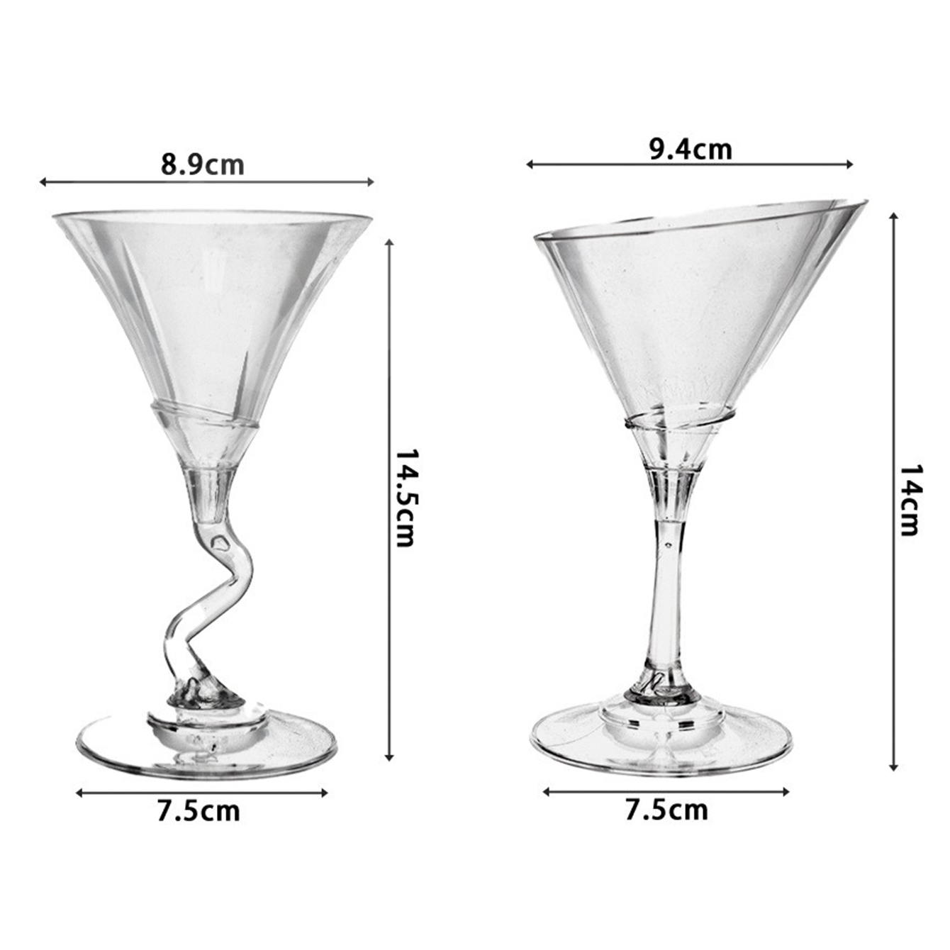 Wholesale 10 oz Plastic Martini Glasses Manufacturer