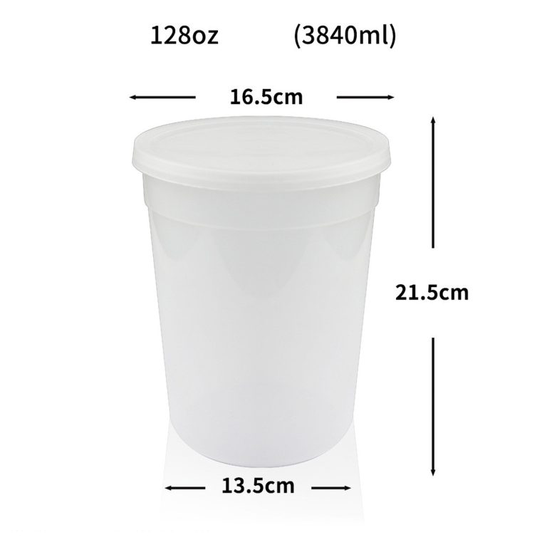 128oz Plastic Deli Containers with Lids