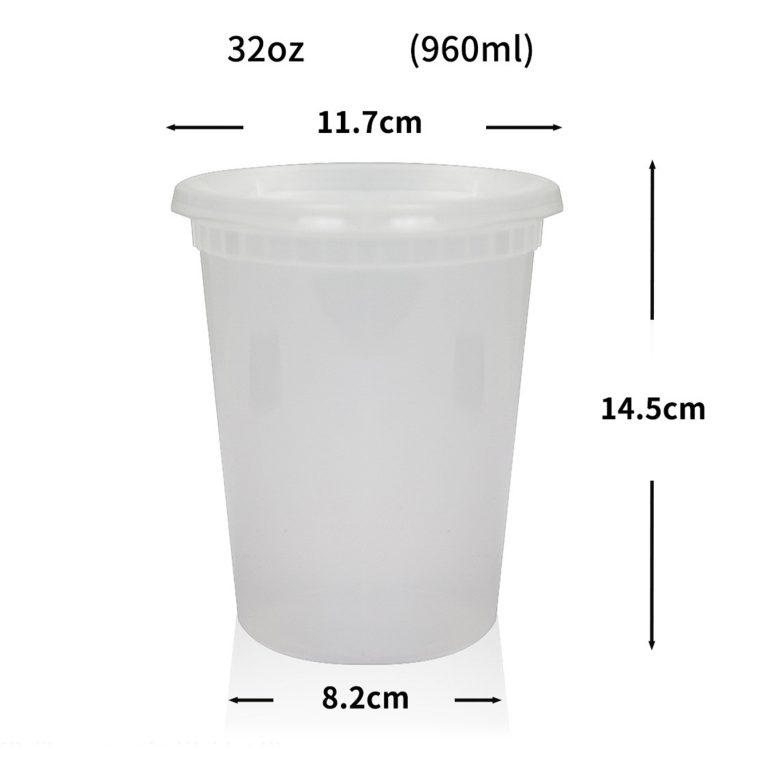 32oz Plastic Deli Containers with Lids