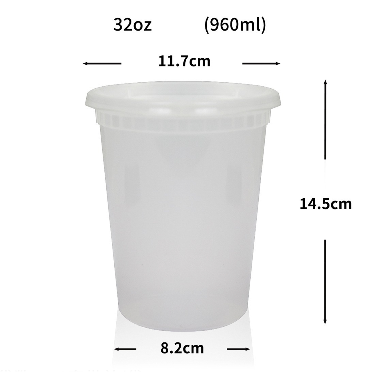 Wholesale 32oz Plastic Deli Containers with Lids Manufacturer