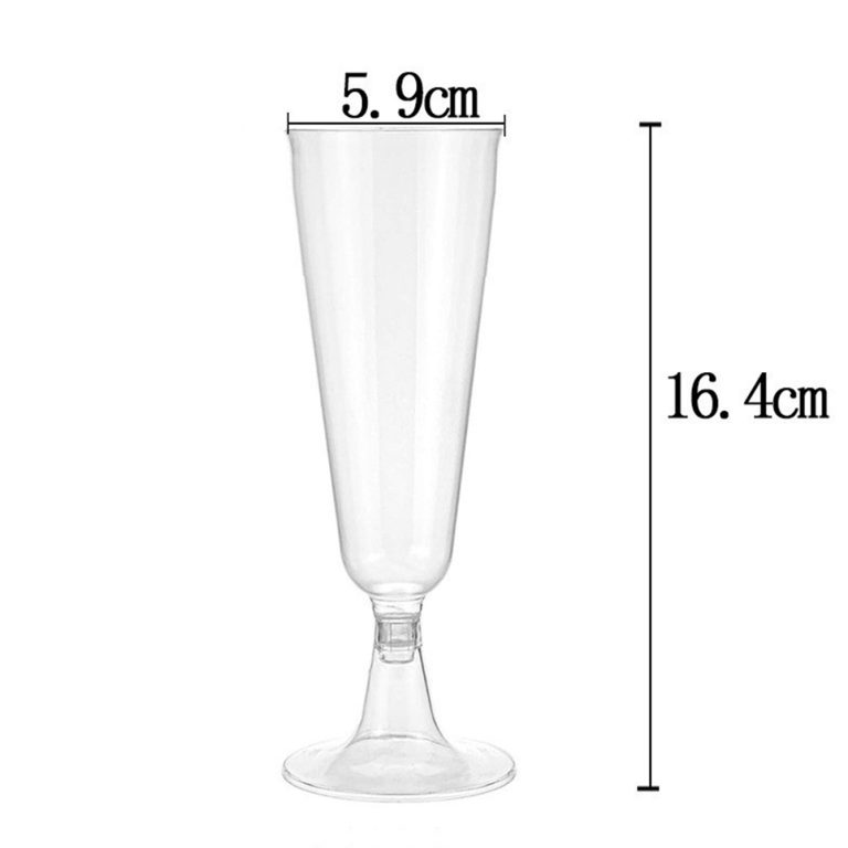 5oz Champagne Flutes Plastic Wine Glasses