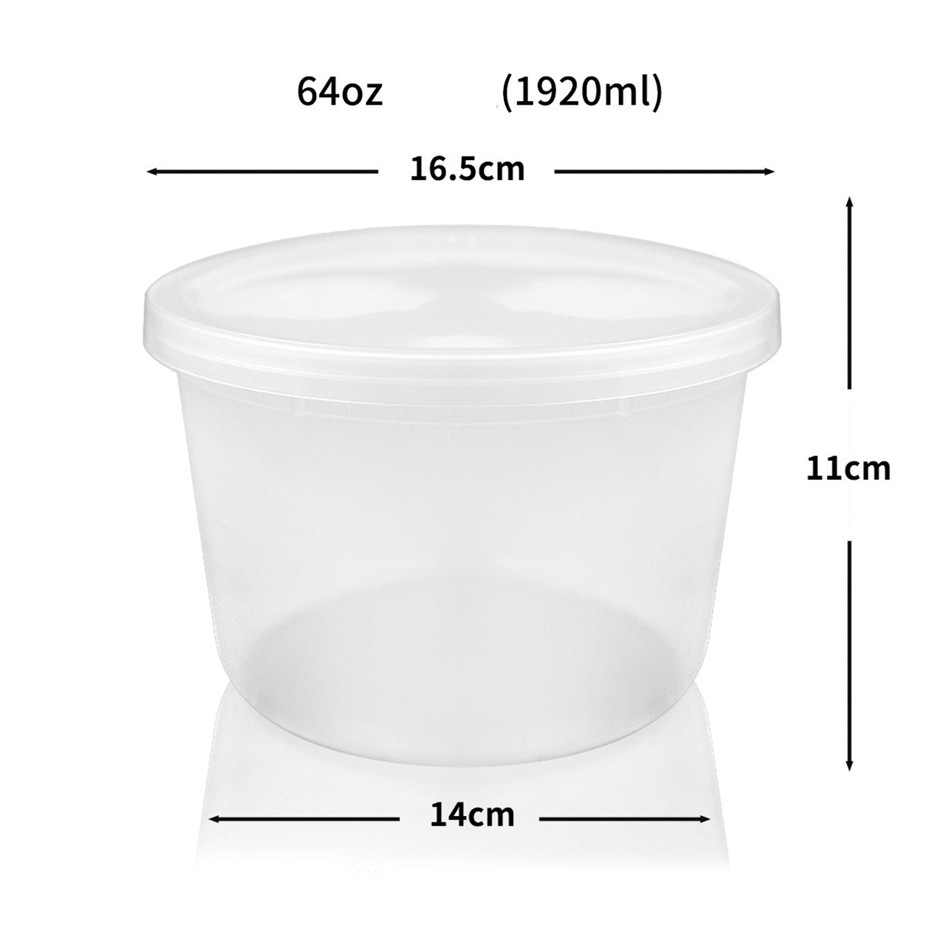 Wholesale 64oz Plastic Deli Containers with Lids Manufacturer