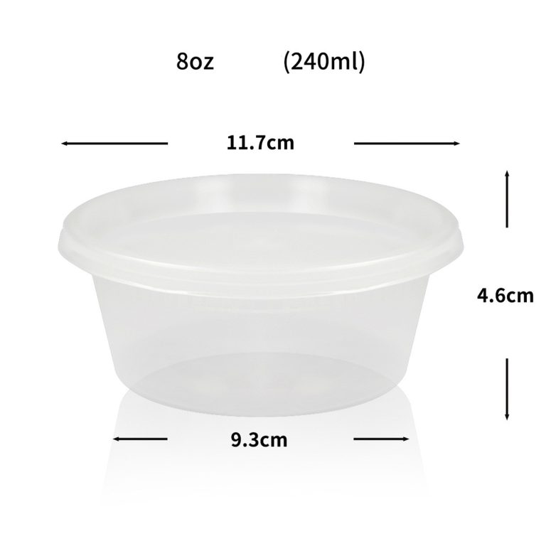 8oz Plastic Deli Containers with Lids