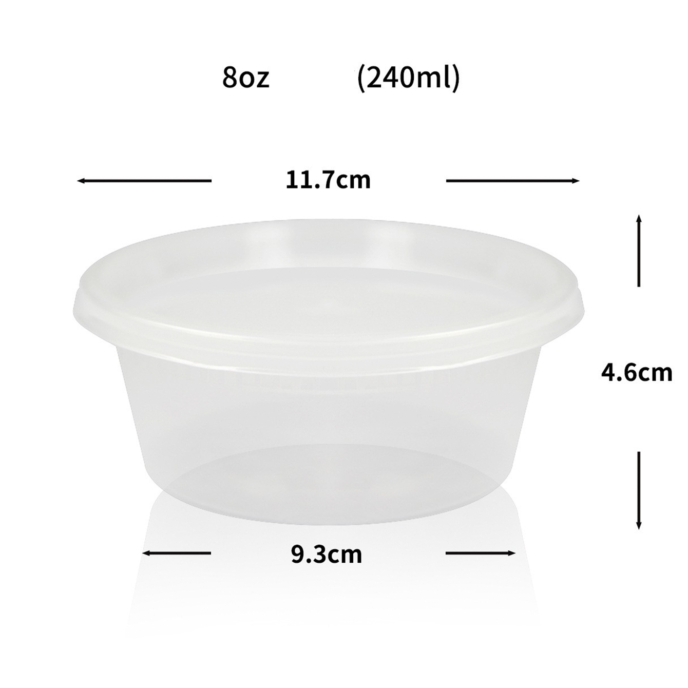 Wholesale 8oz Plastic Deli Containers with Lids Manufacturer