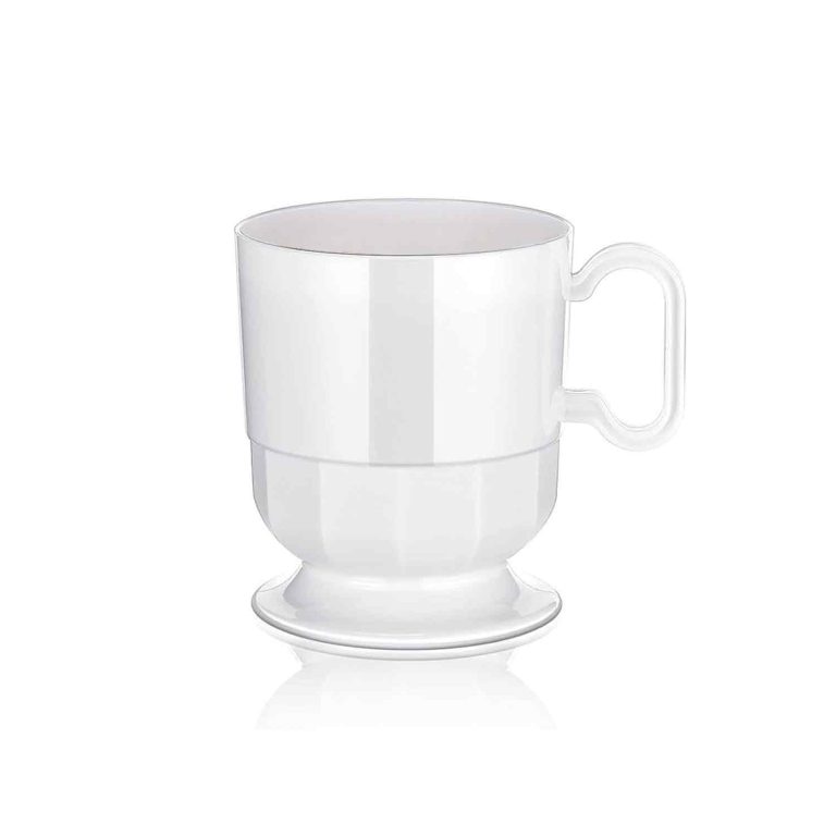 8oz White Elegance Coffee Cups