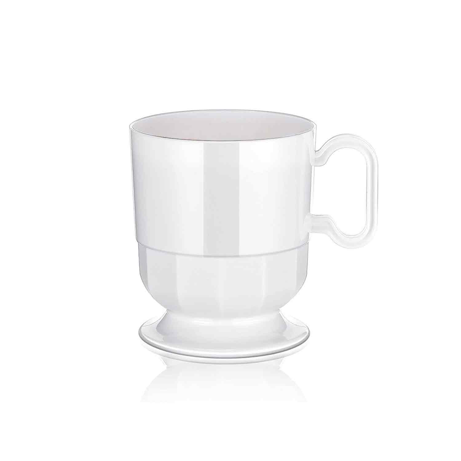 Wholesale 8oz White Elegance Coffee Cups Manufacturer
