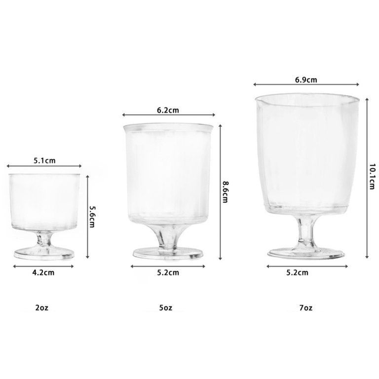 Clear Plastic Wine Glasses Set