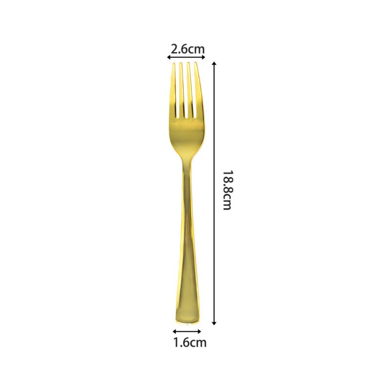 Golden plastic fork
