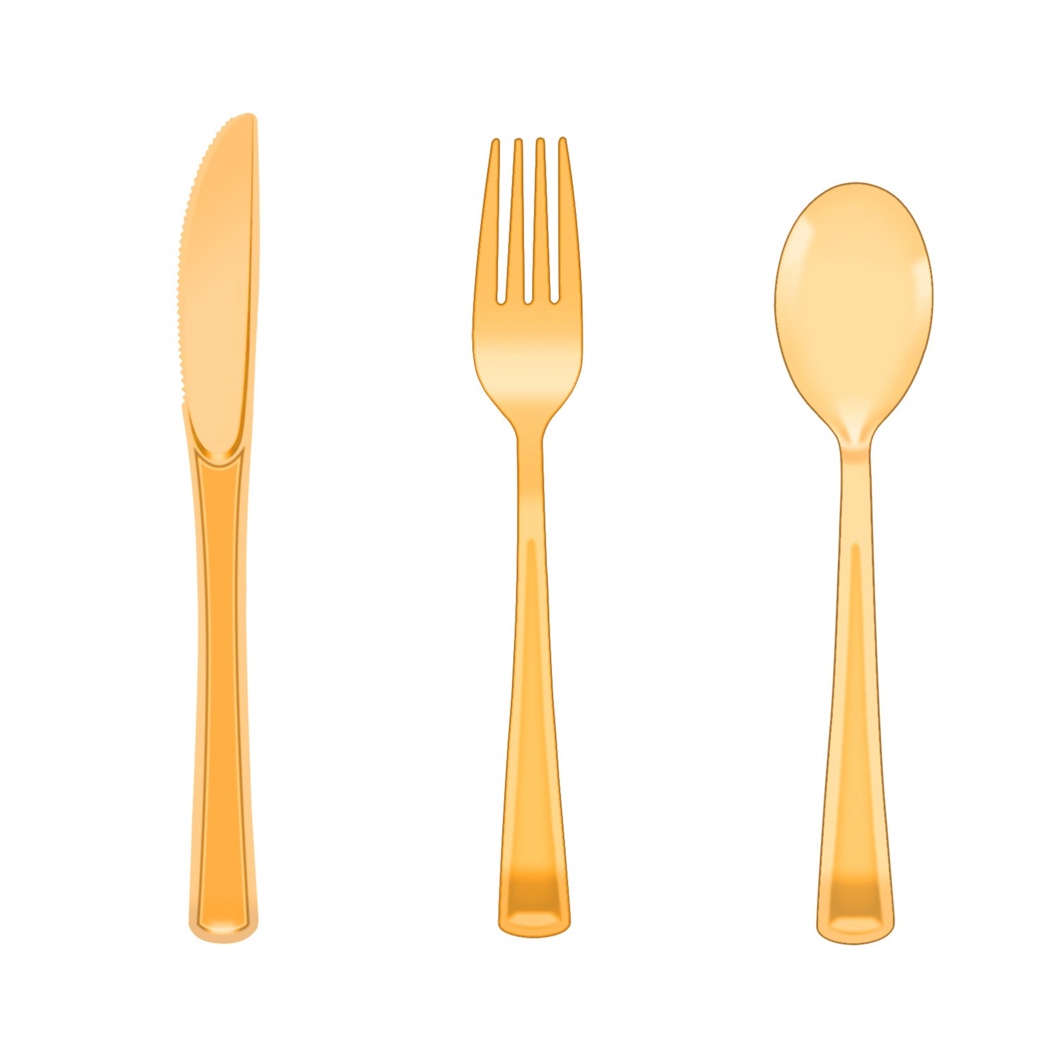 Wholesale Orange Clear Plastic knife and fork and spoon Manufacturer