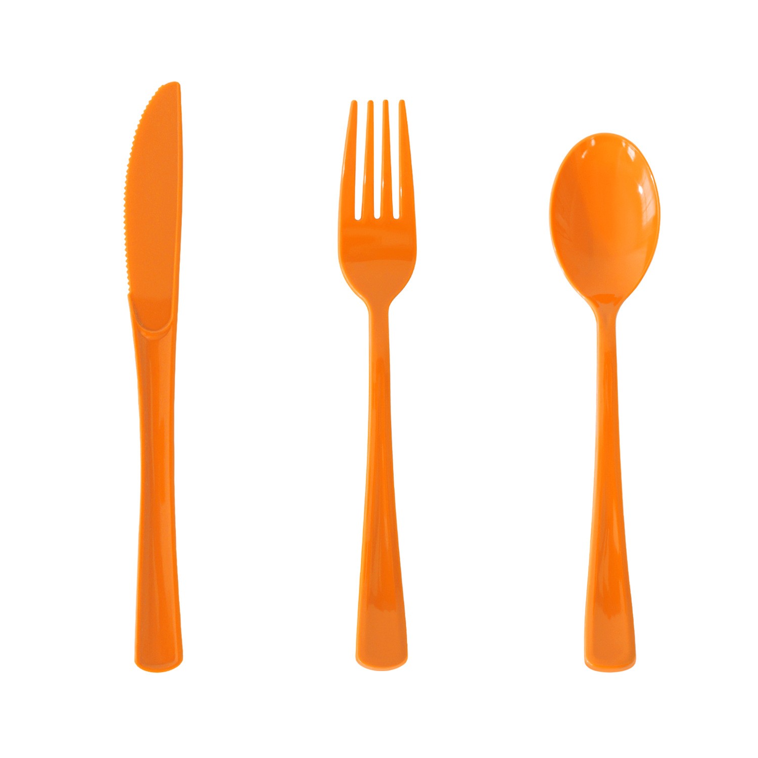 Wholesale Orange Plastic knife and fork and spoon Manufacturer