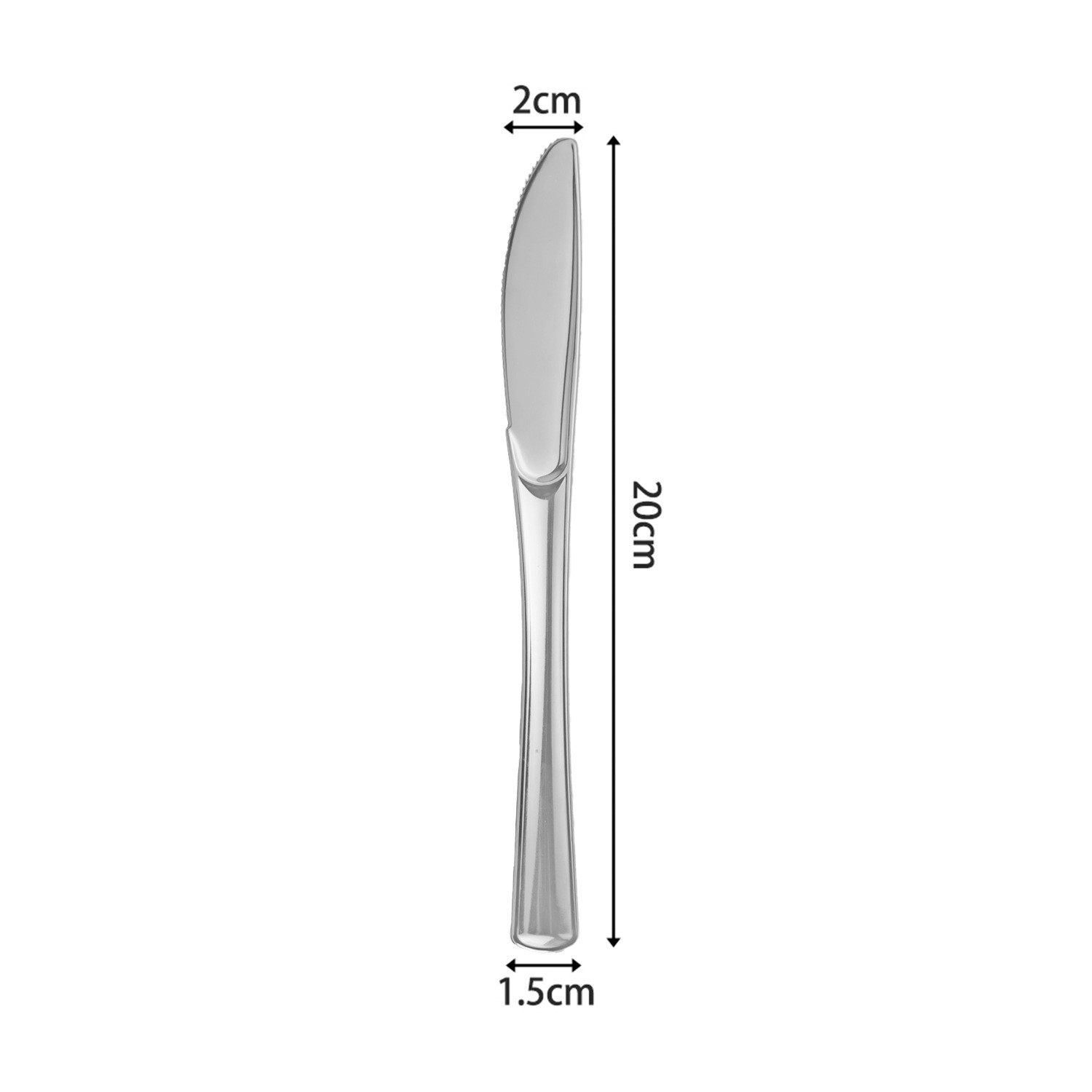 Wholesale Silver plastic fork and knife and spoon Manufacturer - Image 2