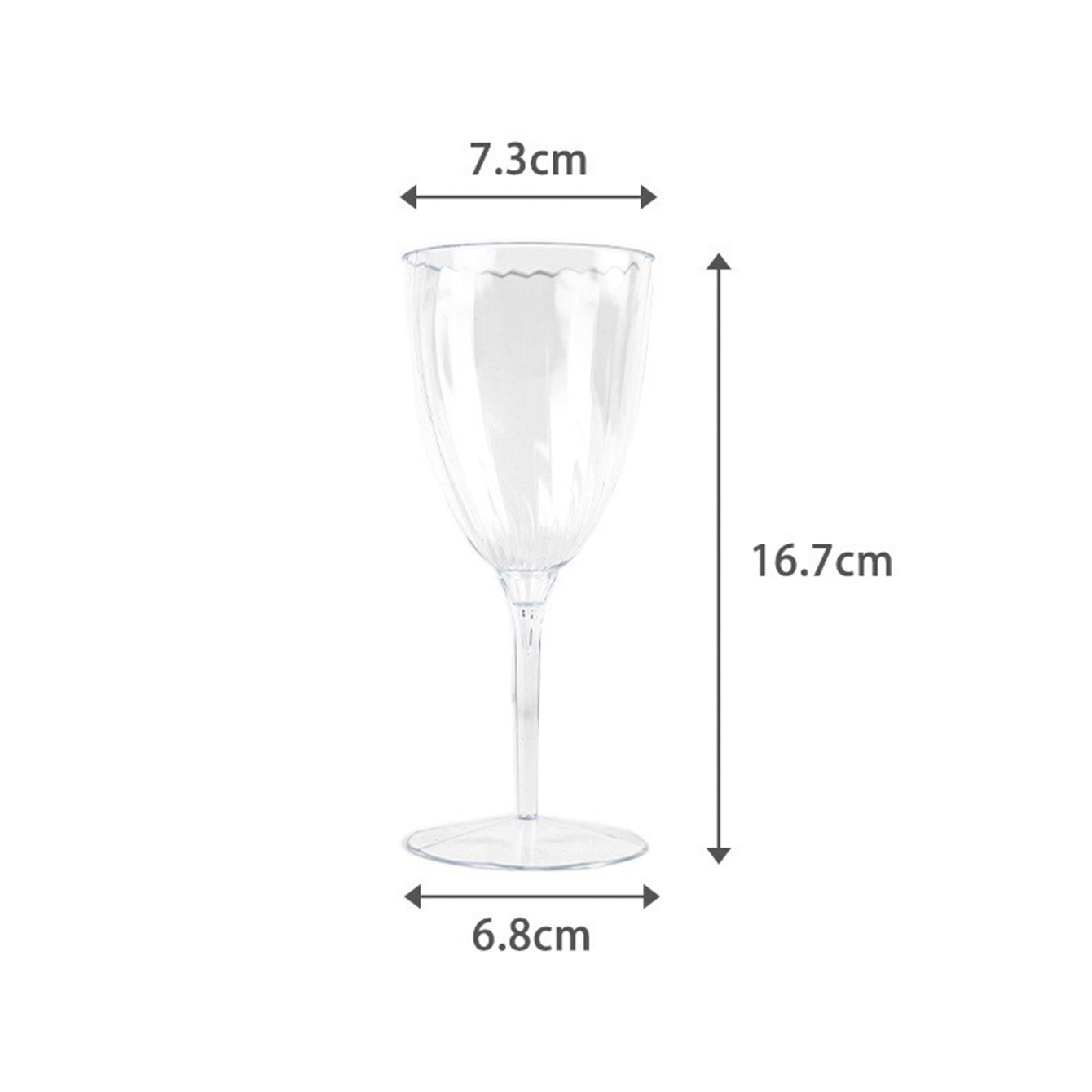 Wholesale Transparent rippled plastic wine glass Manufacturer