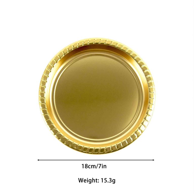 7 inch Gold Disposable Plastic Plates