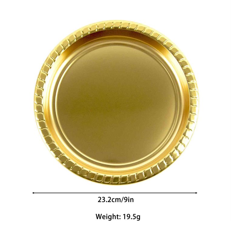 9 inch Gold Disposable Plastic Plates