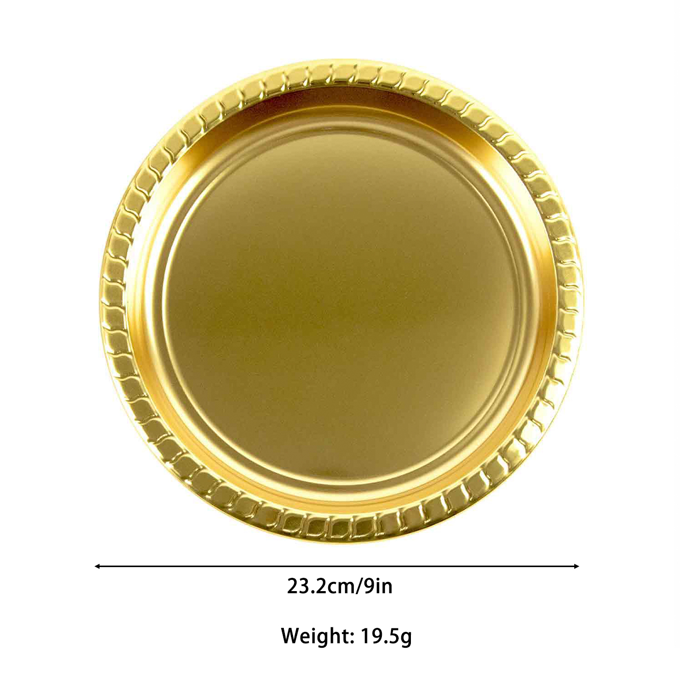 Wholesale 9 inch Gold Disposable Plastic Plates Manufacturer