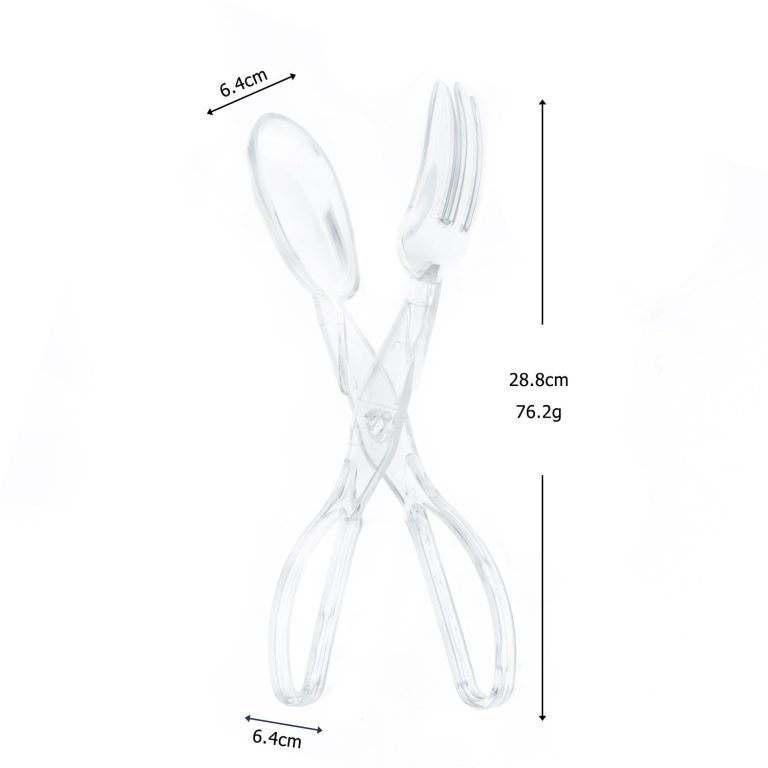 Clear Plastic Serving Premium Salad Scissor Tongs