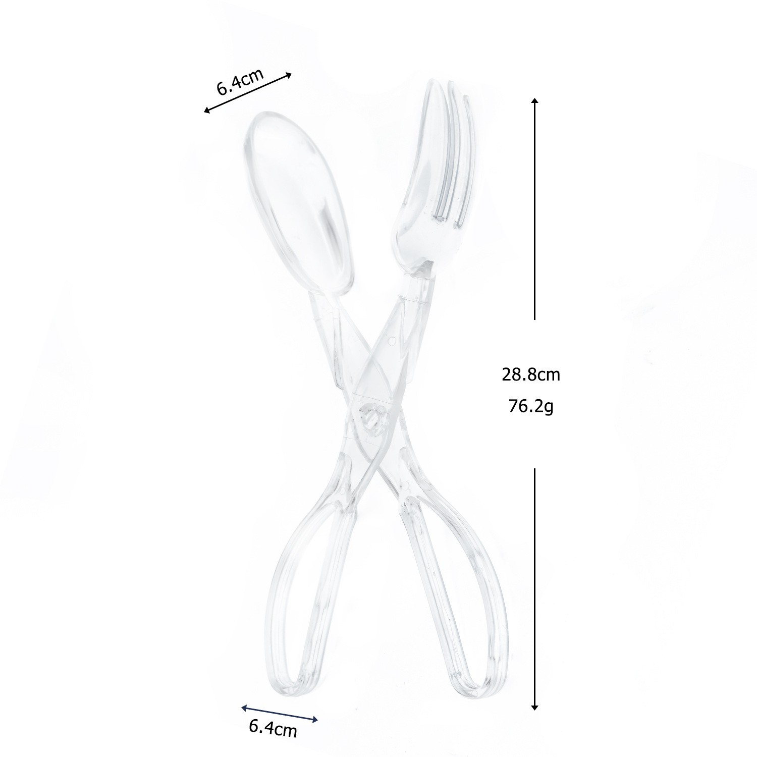 Wholesale Clear Plastic Serving Premium Salad Scissor Tongs Manufacturer