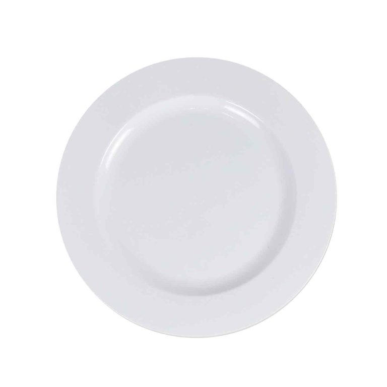 White Plastic Dinner Plates Disposable