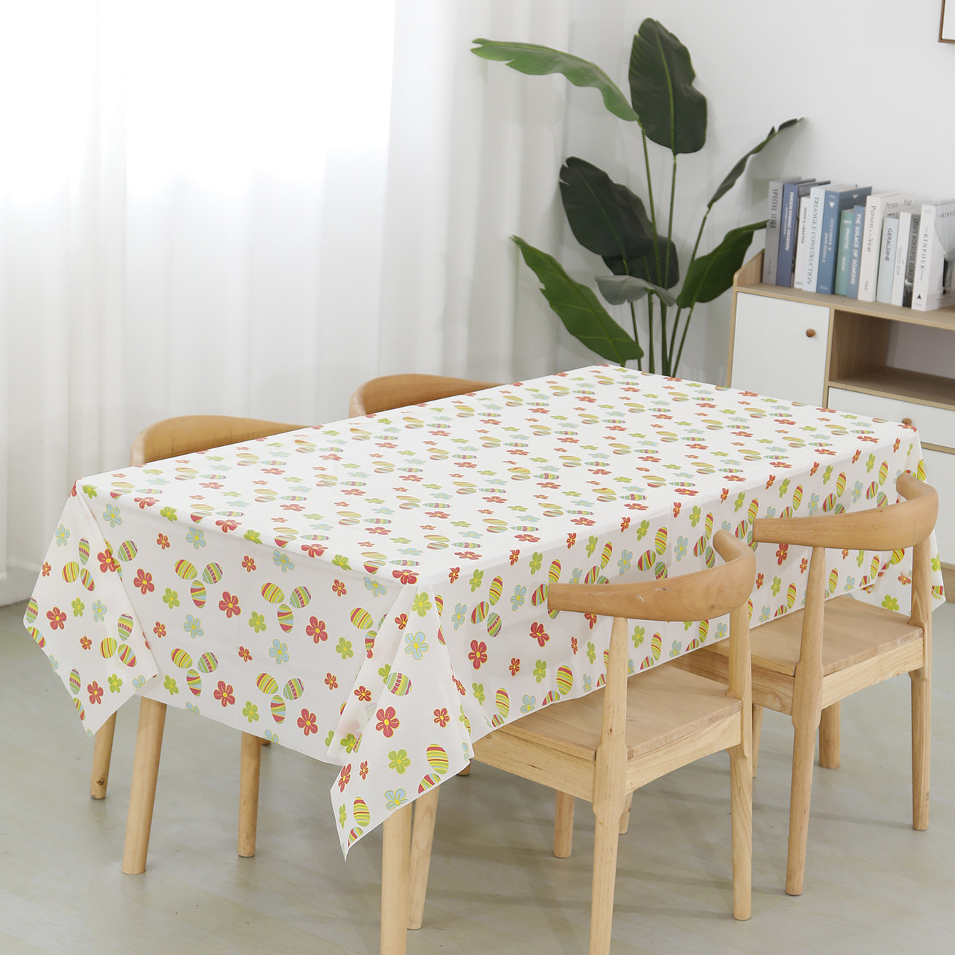 Easter egg printed plastic tablecloth custom design