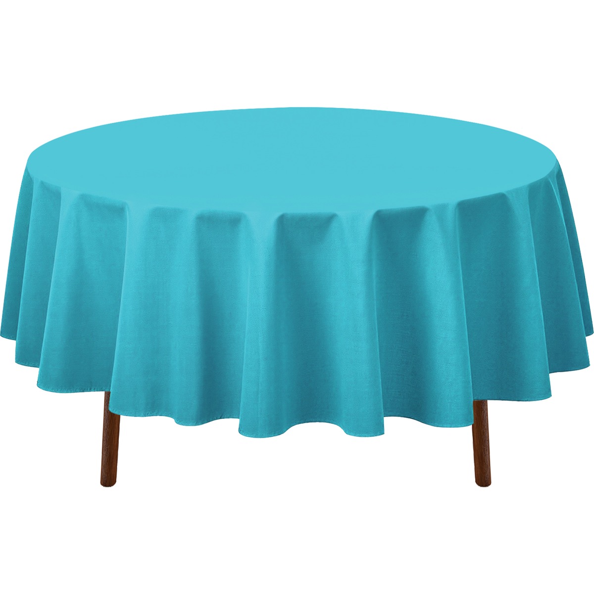 turquoise round plastic table cover for banquet tables